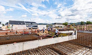 Baustelle Trier-Saarburg im Wohnungsbau